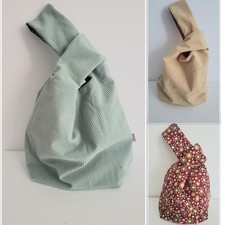 Japanische knotentasche Feincord Tasche Beutel Knotenbeutel fofina