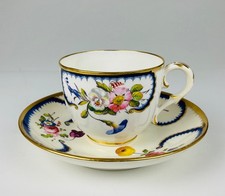 Seltene englische antike Teetasse mit Untertasse von Crown Derby ca. 1877–1889
