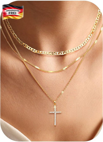 Damen halskette gold 14k - halskette,