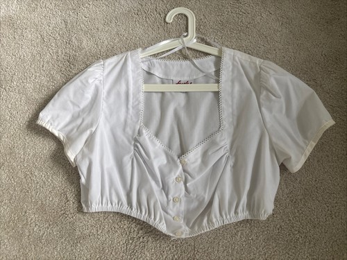 Dirndlbluse weiß neu - weiß,