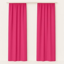 Gardine Blickdicht Vorhang m. Kräuselband 2er Set Voile mit oder ohne Raffhalter