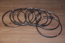 8x Warenring mit Klemmverschluss für Schlüssel Schmuck Tücher ... Ø außen 130 mm
