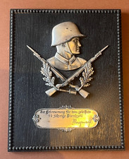 Altes Reservisten Wandbild Soldat mit Stahlhelm Militär Deutsches Reich 1-2WK