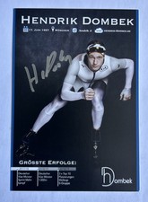 original signierte Autogrammkarte Eisschnelllauf Hendrik Dombek