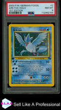 ARKTOS-HOLO 1ST EDITION POKEMON GERMAN FOSSIL 2000 2 PSA 8