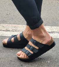 Birkenstock Papillio Florida IIIVegan 1029737 Schwarz Plateau schmale Weite