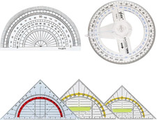 Geodreieck Set 5-teilig bruchsicher klein flexibel Kunststoff Schulbüro