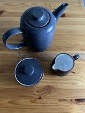 Frühstücksgeschirr für 4 Personen Friesland Heidelberg Anthrazit- Kaffeekanne+2