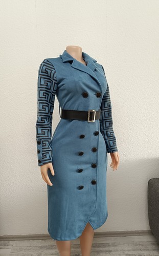 Elegantes damenkleid blau - elegantes,