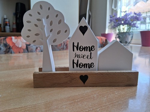 Deko mit schriftzug - mit, "home