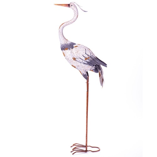 Metall gartenfigur kranich - gartenfigur,