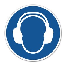 Aufkleber Gehörschutz