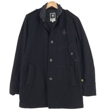 G-Star Decoy Woll Garber Trenchcoat Schwarz Lässig Herren Df0 Größe L