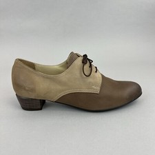 Shoe Embassy London Oxford Brown Leather Lace Up Mid Heels Dress Shoes EU40 UK7