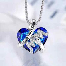 Halskette Herz Mama ich liebe dich Damenkette Frauenkette Modeschmuck Geschenk