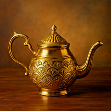 100% Kupfer Teekanne