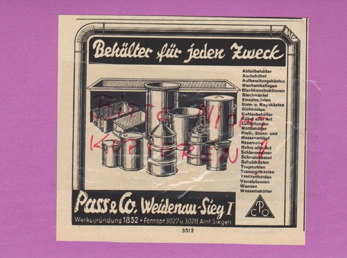 Weidenau sieg werbung 1936 - weidenau-sieg,,