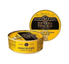 Dorschleber in eigenem Öl eingelegt 230g  Omega 3 Fischkonserve печень трески