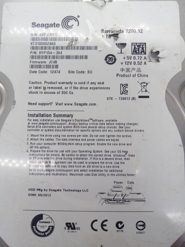 Seagate st31000524as hdd sata - seagate,