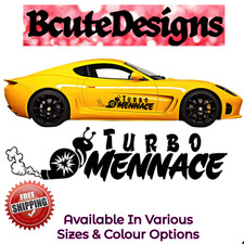 AUTO TURBO BEDROHUNG VINYL AUFKLEBER TRANSFER STICKER STYLING FENSTER VAN LKW SPORT