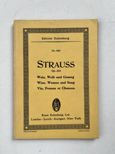 Noten strauss opus - noten., j.