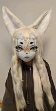 Handmade Furry Kigurumi Fursuit Head/Mask Blonde Long Hair