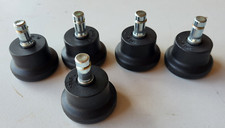 12x 5er-Set Bodengleiter Stabil 31 für Bürostuhl/Esszimmerstuhl, Ø 11mm schwarz