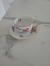 ALTE MOKKATASSE/SAMMELTASSE MIT UNTER THOMAS PORZELLAN VÖGEL MIT BLUMEN 3578