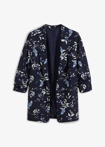 Bedruckter blazer mit - bedruckter, raffung