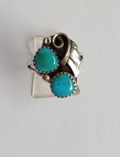 Ring aus 925er Sterlingsilber mit 2 Türkise  "Indianerschmuck" ca. 52 = 16,5mm