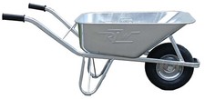 komplett feuerverzinkte Schubkarre "Bauprofi 100" mit OVAL-Rohrrahmen