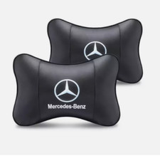 Neu 2 x Schwarzes Leder Auto