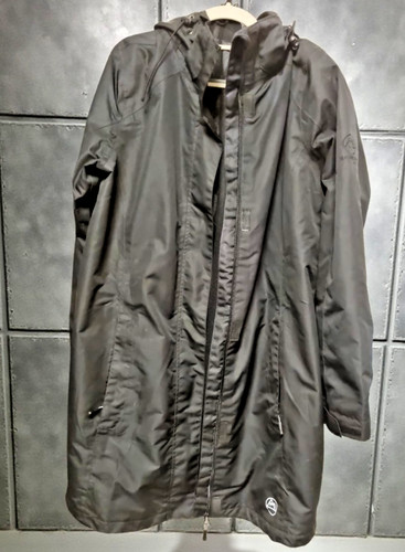 Schwarzer damen regenmantel - schwarzer,