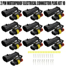 10 Paar KFZ Stecker Steckverbindung Steckverbinder Auto Wasserdicht Kabel 2polig