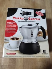 Bialetti Mukka Express Espressokocher Cappuccinomaker 2 Tassen  Cappuccino gebr.