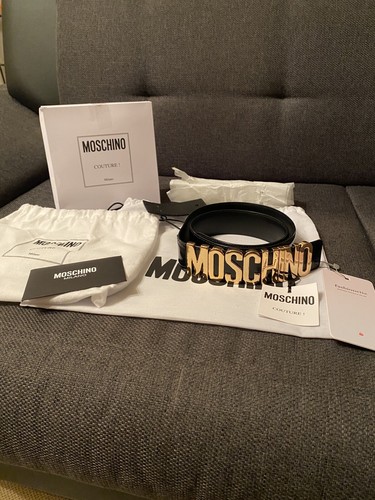 Moschino ledergürtel logo - ledergürtel,