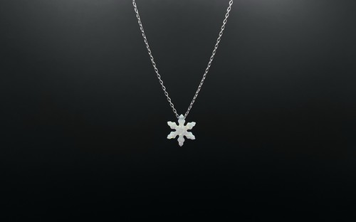 Opal schneeflocke halskette - opal,