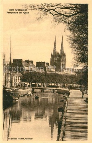 Quimper perspective des quais - quimper,