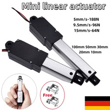 12V Micro Mini Linearmotor 6.4N 32N 188N Linearantrieb Elektrischer 10~100MM