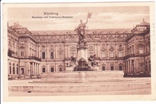 (848) Würzburg: Residenz; Frankonia-Brunnen; 1918; Feldpost Reserve-Lazarett