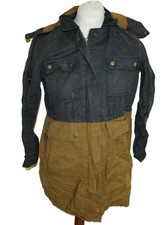 J.Crew Wachs Jacke  Gr S Herren Wax Jacket mit Kapuze Blau-Braun  ,