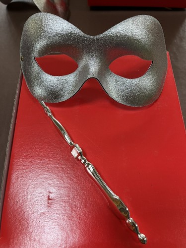 Silberne maskerade maske mit - silberne,