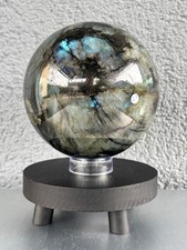 Labradorit Kugel (ca. 3520g, ca. 13,5cm) ohne Halter/ohne Deko