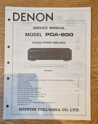 Denon poa 800 original - denon, poa-800