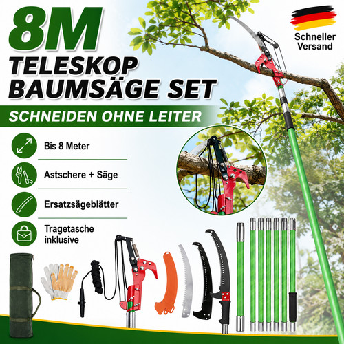 Teleskop baumsäge - 8m,