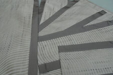 6 Camping Wohnwagen edle Gardinen Vorhang silber grau beige golden 3 Fenster