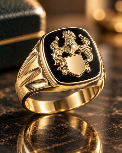 Siegelring 333 gelbgold mit - 333,