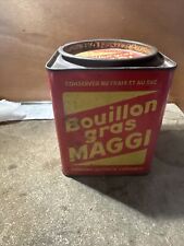(n5) Antike Dose Werbung Bouillon Kub Maggi 54 Schutzhüllen, Aus Blech Vintage