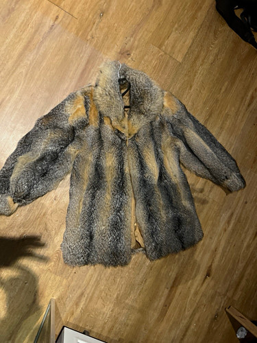 Luxus silberfuchs pelzjacke - silberfuchs,