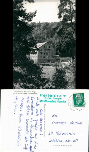 Ansichtskarte wiesenbad - ansichtskarte,